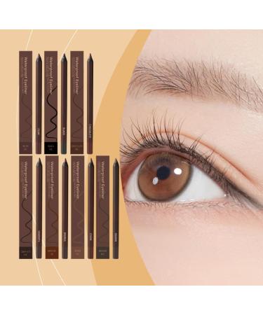 Mciluyaiio Waterproof Eyeliner Double Eyeliner 24 Hours 2in1 Eyeliner and Eyebrows No Gradient No Fade Soft and Easy to Color Chocolate - Buy Online on GoSupps.com