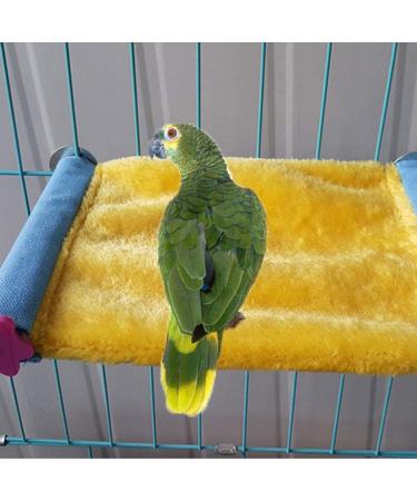 Cozy Winter Bird Nest House Bed Hammock Toy for Parrot Parakeet Cockatiel Conure African Grey - Perfect for Eclectus, Amazon, Lovebird, and More | Ideal for Hamsters, Rats, Chinchillas, and Small Pets - Cage Perch Included - Buy Online on GoSupps.com