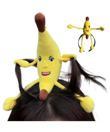 Banana Headband for Women Yellow Banana Food Headband | Photo Props for Cosplay Gathering Costume Accessory for Adults Dress Up Hat Stylish Hair Accessories