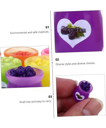 TEHAUX 3pcs Jam Ornament Faux Craft Making Resin Cabochons Jewelry Making Resin Dollhouse Jam DIY Scrapbooking Charms Phone Case Decor Mini Charms Bottle Fruit Jam Epoxy - Buy Online on GoSupps.com