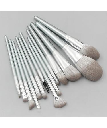14 Wooden Handle Makeup Brush Set - Powder Shadow Eyebrow Brushes - Eco-Friendly Makeup Tools for Flawless Application - Buy Online on GoSupps.com