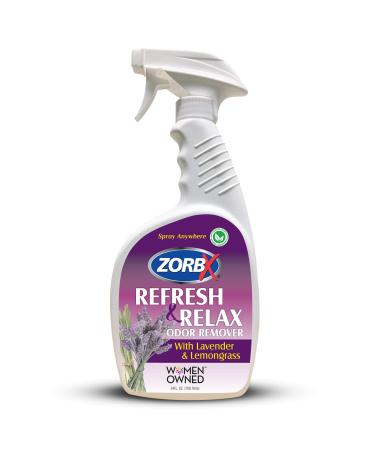 ZORBX Lavender Odor Eliminator Spray - Refresh and Relax Lavender & Lemongrass Fragrance, Strong Odor Remover and Fabric Refresher Spray | Perfect Addition to Your Cleaning Routine (24 OZ)