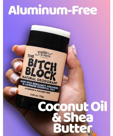 Frankie & Myrrh B!#ch Block Deodorant 2-Pack | Bergamot Geranium Lavender | Natural with Essential Oils | Aluminum-Free (256 oz) | Paraben & Phthalate Free Bitch Blend 1.33 Ounce (Pack of 2) - Buy Online on GoSupps.com