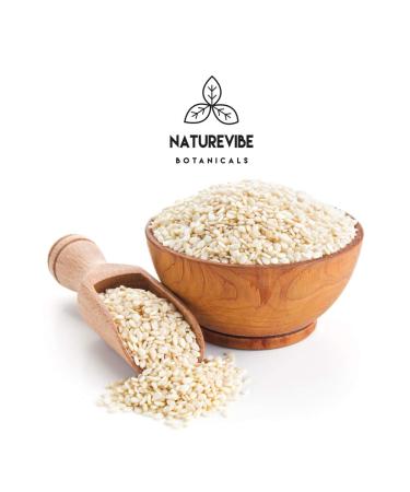 Naturevibe Botanicals Organic White Sesame Seeds - 1lb | Gluten-Free, Non-GMO, Keto Friendly - Buy Online on GoSupps.com