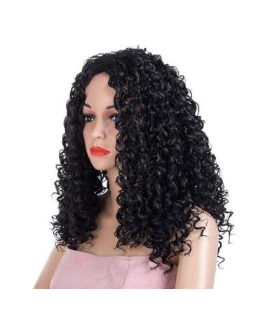 Shop Stylish European & American Fashion Wigs - Cute Explosion Head Natural Black Chemical Fiber Wigs for Women - Buy Online on GoSupps.com