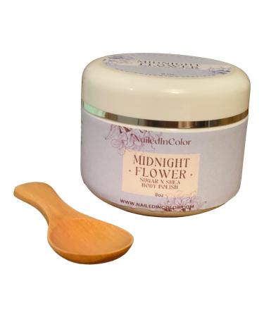 NailedInColor Midnight Flower Scented Women's Sugar N Shea Body Scrub