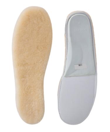 ABUSA Sheepskin Insoles Women's Premium Think Wool Fur Fleece Inserts Cozy & Fluffy 8 Women US 8 B(M) 1 Pack