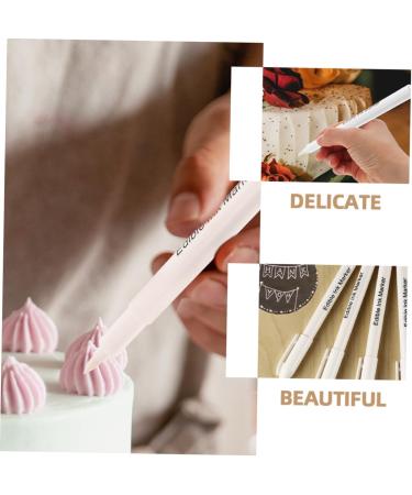 STOBAZA 2pcs Baking Pigment Pen Edible Pigment Pen Edible Markers for Cookie Cake Pens White Plastic - Buy Online on GoSupps.com