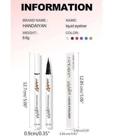 Waterproof Glitter Liquid Colored Eyeliner Colorful Eye Liners for Women Waterproof Smudge Proof Eyeliner Pen Personalized Highlight Makeup 01 - Buy Online on GoSupps.com
