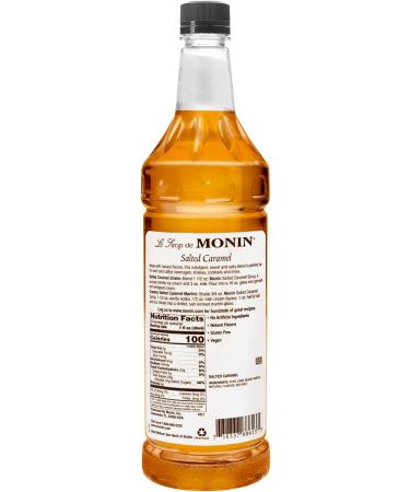 Monin Salted Caramel Syrup 1L | Delicious Caramel Flavor | Pack of 1 - Buy Online on GoSupps.com