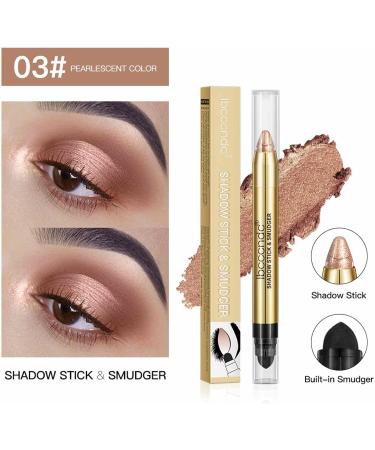 Shadow Pencil 2-end Natural Waterproof Eyeshadow Stick - Smudge-Proof Eyeshadow Stick Shimmer Makeup Tool Eyeshadow Makeup for Women Girls 3# - Buy Online on GoSupps.com
