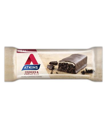 Atkins Protein Meal Bar Cookies & Creme 5 Count - Keto Friendly - Cookies And Cream (Pack of 1) - Buy Online on GoSupps.com