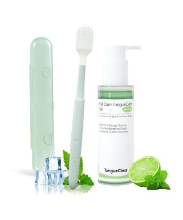 Oral cleaner & Gel Kit | Oral Mucosa Scraper to Fight Bad Breath and Halitosis | Mouth Odor Eliminator | Tongue Cleaner for Adults | Fresh Mint (Set of 1) Oral Cleaner&Gel