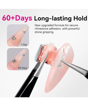 Rhinestone Nail Glue - Strong Adhesive Gel Nail Accessories and Rhinestone Glue 30g | For Design Sculpture Fabric Jewelry Women Girls Home Indoor Outdoor Parties Christmas Birthdays - Buy Online on GoSupps.com
