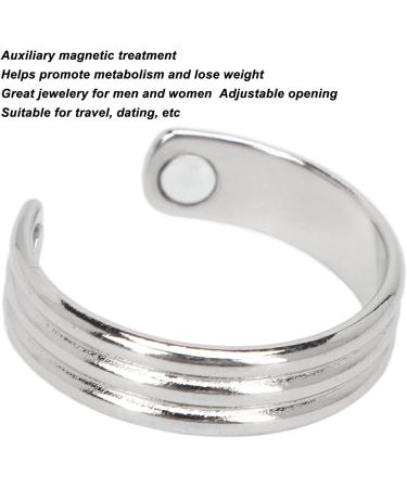 Magnetic Rings for Men & Women - Elegant Adjustable Jewelry for Fatigue Relief & Joint Pain - Silver Accessories - Buy Online on GoSupps.com