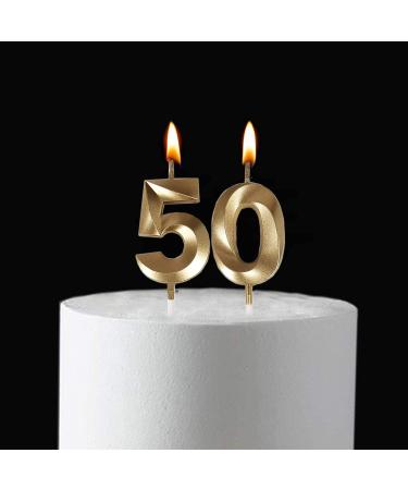 Bailym 50th Birthday Gold Number 50 Cake Topper - Party Decoration - Buy Online on GoSupps.com