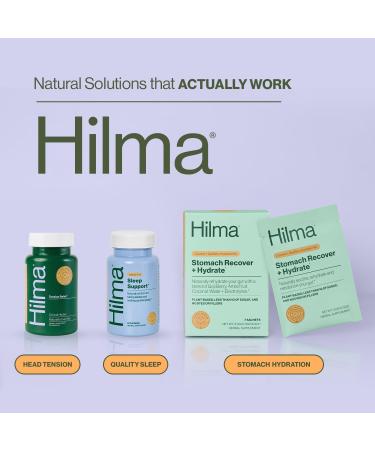 Hilma Natural Tension Headache Relief - Vegan Supplements with Magnesium Boswellia & Feverfew - 50 Count - Buy Online on GoSupps.com