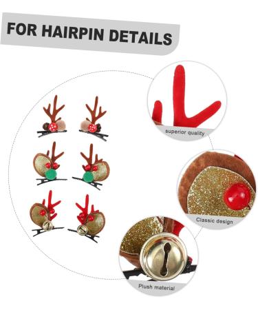 Beavorty 3 Pairs Hairpin Christmas Decorations Hair Clips for Girls Hair Accessories for Girls Christmas Antler Hairpin Christmas Deer Hair Clips Antler Hair Clips Xmas Hair Clip - Buy Online on GoSupps.com