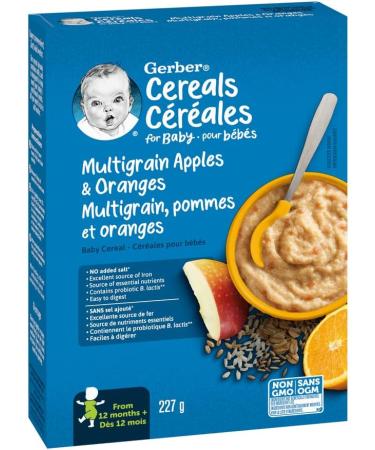 Gerber Baby Cereal Apples & Oranges with Multigrain 227 Grams (Pack of 6) - Packaging May Vary - Buy Online on GoSupps.com