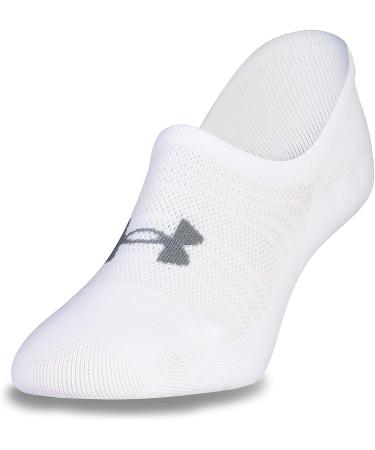 Under Armour Women's Breathe Lite Ultra Low Socks - White, 3 Pack (Medium) - Buy Online on GoSupps.com