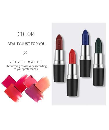 8 Color Matte Lipstick Set - Waterproof Long-Lasting Lip Stain & Gloss Perfect for Every Occasion - Buy Online on GoSupps.com