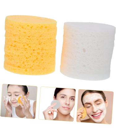 Buy Hemoton 100pcs Compressed Face Wash Sponges - Yellow Makeup Puff & Facial Scrub Tool for All Skin Types - International Shipping Available - Buy Online on GoSupps.com