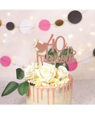 Fabulous Cake Topper Fabulous 40th Birthday Cake Topper Fabulous Birthday Cake Topper Fabulous Cake Decorations Rose Gold Cake Decoration For Women Men Birthday Anniversary Party Wedding - Buy Online on GoSupps.com
