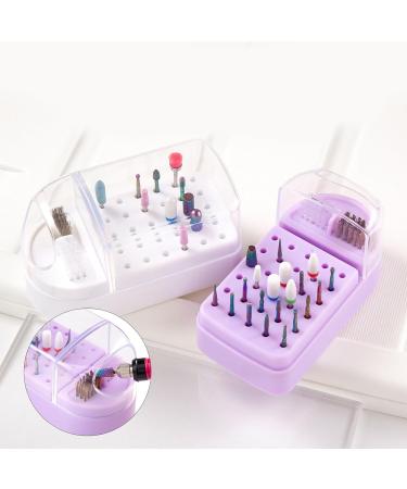 FEIlei 30 Holes Nail Drill Bits Storage Box Nail Grinding Head Holder Stand Display Pink - Buy Online on GoSupps.com