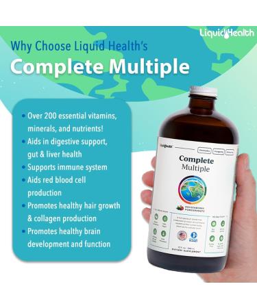 LIQUIDHEALTH Complete Multiple Adult Liquid Multivitamin - Essential Vitamins Minerals & Nutrients Immune Support Gut Health Energy Detox - Made in USA Vegan Non-GMO Sugar-Free (2 Pack) Boysenberry Pomegranate (Pack  - Buy Online on GoSupps.com