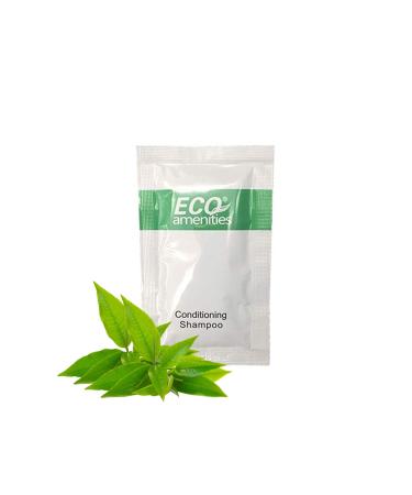 ECO Sachet Individually Wrapped 10ml Shampoo and Conditioner 2 in 1, 100 Sachet per Case 0.35 Fl Oz (Pack of 100)