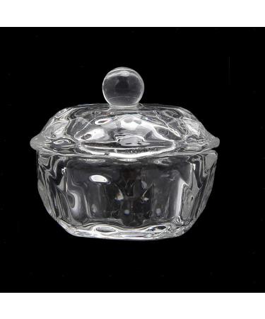 Mollensiuer 2Pcs Clear Nail Art Acrylic Liquid Powder Dappen Dish Bowl with Lid - Nail Art Manicure Tools - Buy Online on GoSupps.com