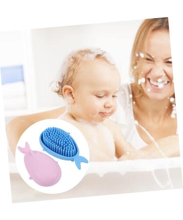GAFOKI Baby Shampoo Brush Set - Newborn Hair Washing Tool with Scalp Exfoliator, Cartoon Whale Design for Gentle Bath Time - Buy Online on GoSupps.com