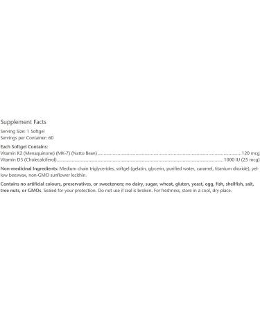 Bioclinic Naturals Vitamin D3 & K2 60 Gels - Supports Bone Health & Immune System - Buy Online on GoSupps.com