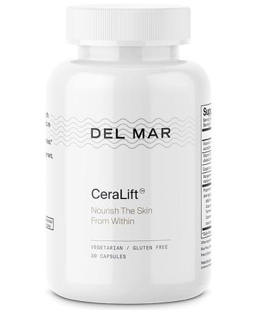 Del Mar Labs - CeraLift - 30 Day Supply - Doctor Formulated - For Reduction in Appearance of Fine Lines and Wrinkles - Anti-Aging Ceramides and Antioxidants - Vegetarian Capsules