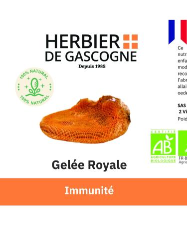 Organic Royal Jelly | 90 capsules | Vitality And Tone | 200 mg dosage 100% natural without additives and not compressed | THE GASCOGNE HERBAR | Herbalist since 1985 - Buy Online on GoSupps.com