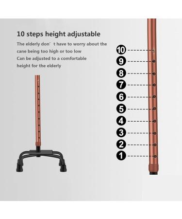 Retractable Leisure Four-Legged Crutches for The Elderly Aluminum Alloy Adjustable Walking Aid Walking Lightweight Ergonomic Adult Crutches A 75.5 to 98.5CM Fashionable Bathing in Sunlight - Buy Online on GoSupps.com