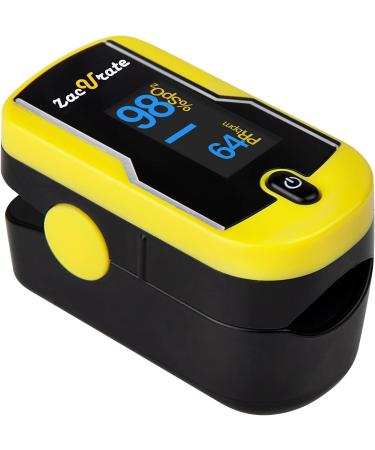 Zacurate 500F Fingertip Pulse Oximeter Blood Oxygen Saturation Monitor with Lanyard Included (Sunny Yellow) (NO Batteries)