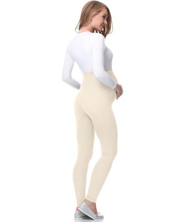 Be Mammy Maternity Long Leggings 02 - 4XL Ecru | Comfortable Pregnancy Pants - Buy Online on GoSupps.com