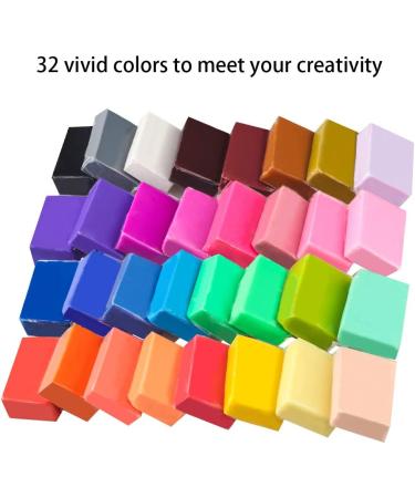 Tomorotec Small Block Polymer Clay Set - 32 Colors, Non-Toxic, Oven Bake Clay for Kids & Artists - Buy Online on GoSupps.com