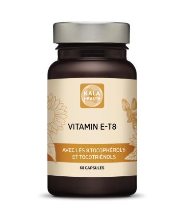 Kala Health Formule Unique avec les 8 tocoph rols et tocotri nols de la vitamine E - sans HAP m taux lourds contaminants ni conservateurs - Certifi Durable - Cheveux Cicatrices et Peau (60)