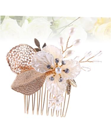 DOITOOL Bride Comb Rhinestone Comb Crystal Rhinestones Pearl Hair Pin Rhinestone Hair Comb Crystal Headpiece Comb for Bridal Pearl Hair Comb Bride Headpieces for Wedding - Buy Online on GoSupps.com