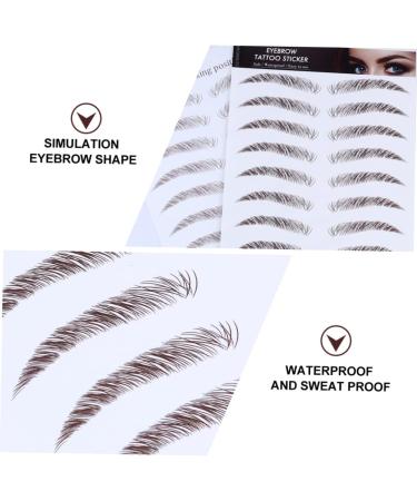 Beatifufu Hair-like Eyebrows 4pcs Eyebrow Stickers Eyebrow Shaping Template Brown Eyebrows Water Transfer Eyebrow Sticker Hair 6d - Buy Online on GoSupps.com