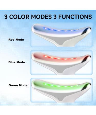 Neck Face Massager - 3-in-1 Facial Sculpting Tool with Vibration & Thermal Function | Portable Multifunctional Device (White) - Shop Now - Buy Online on GoSupps.com