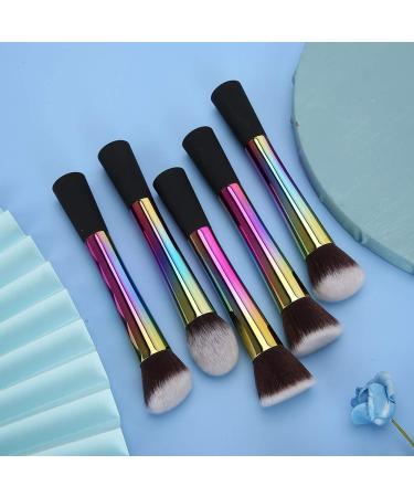 Tyenaza 5Pcs Portable Makeup Brush Set | Face Blush Powder Brushes for Women | Beauty Tools for Flawless Makeup - Buy Online on GoSupps.com