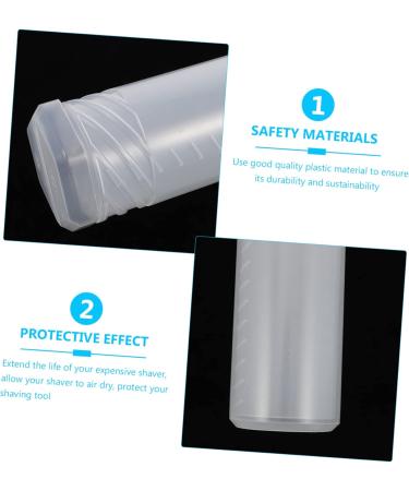 Minkissy Brush Organizer - 2-in-1 Drum & Box for Make-Up & Shave Brushes | Travel Storage Case 5.5x5.5cm Transparent - Buy Online on GoSupps.com