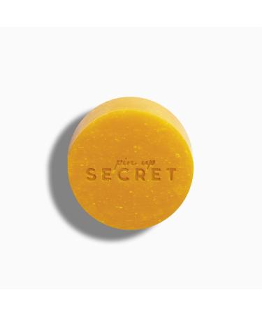 PIN UP SECRET - Secret Booster d' clat - Masque Visage Solide au Lait de Ch vre & Curcuma - Nettoyant & Anti-inflammatoire - limine les Points Noirs - Tous types de peaux - 70 gr 70 g (Lot de 1)