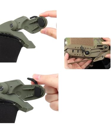 JFFCESTORE Airsoft Tactical Safety Goggles with 2 Color Lenses for Helmet - Green - Buy Online on GoSupps.com