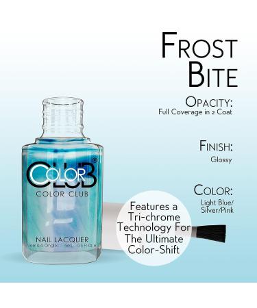 Color Club Oil Slick Collection Frost Bite Tri-Chrome Nail Lacquer - Light Blue/Silver/Pink - Buy Online on GoSupps.com