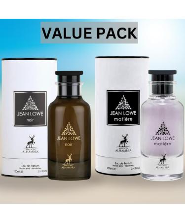 Lattafa Maison Alhambra JEAN LOWE NOIR & JEAN LOWE MATIERE - EDP Sprays 100ML (3.4 OZ) (VALUE PACK) - Buy Online on GoSupps.com