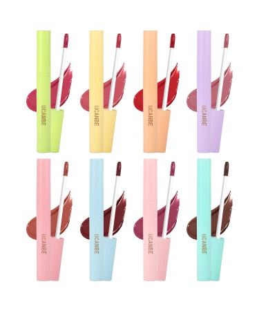 UCANBE 8Pcs/Set Velvet Matte Liquid Lipstick Set B - Waterproof, Long Lasting, Smooth & Soft - Gift for Women - Buy Online on GoSupps.com